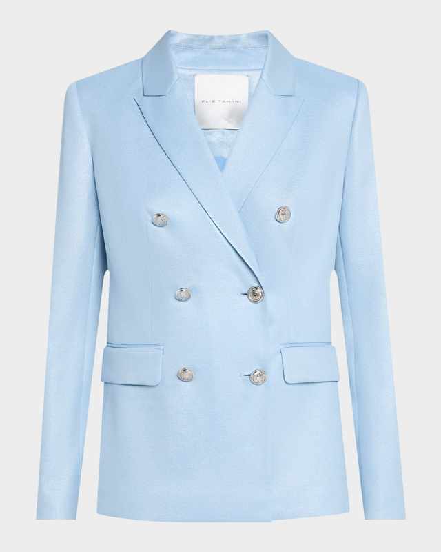 The Mabel Double-Breasted Metallic Blazer